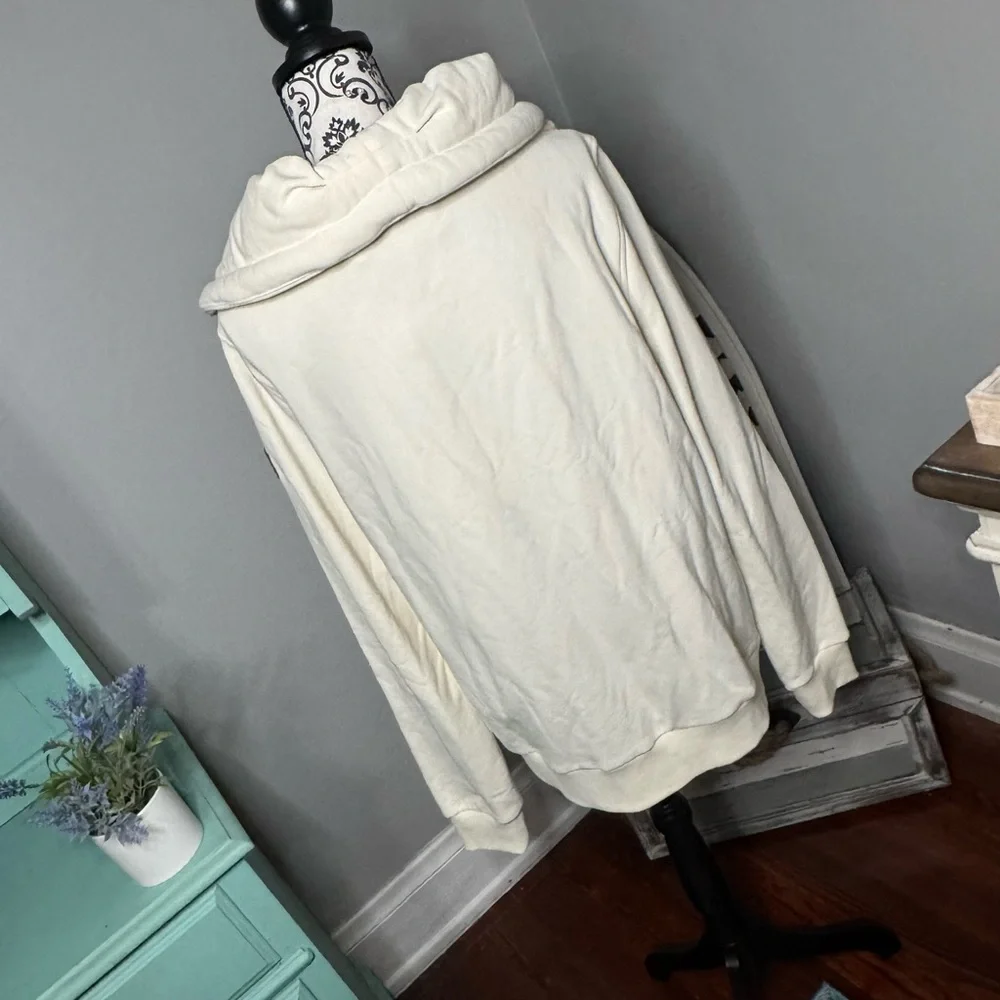 Wanakome Hestia Cowl Neck Zip Up Terry Sweatshirt Size XXL NWT Oatmeal - Picture 9 of 16